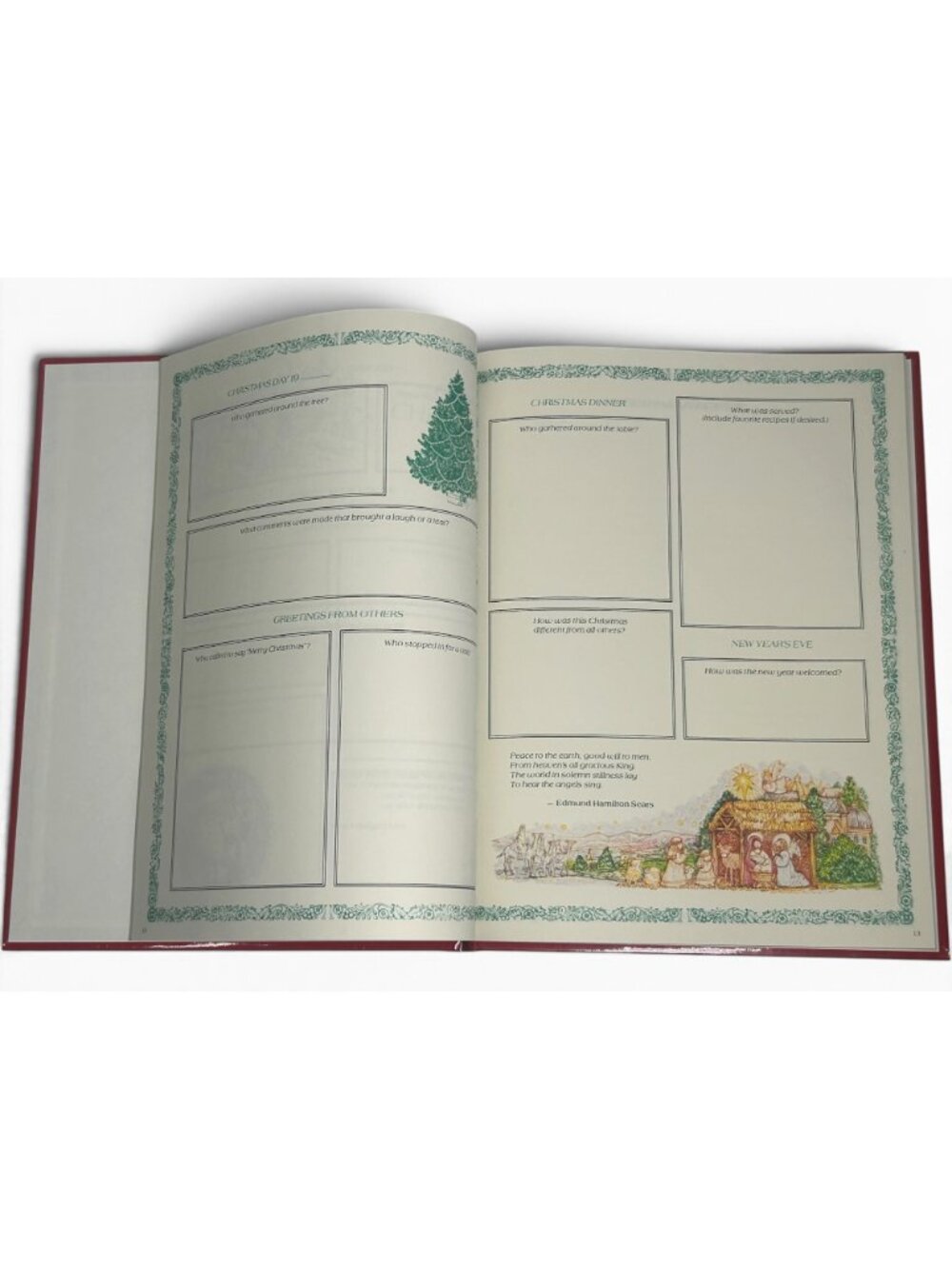 Vintage Our Family Christmas Treasury Memory Book Hardcover Current Inc 1989 New - Picture 4 of 13
